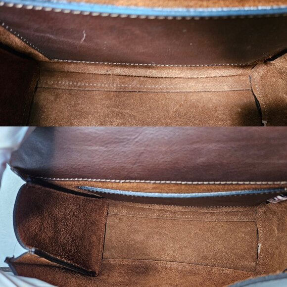 NWT Authentic I Medici Firenze Italian Leather Satchel Top Handle Bag Brown - Picture 10 of 17